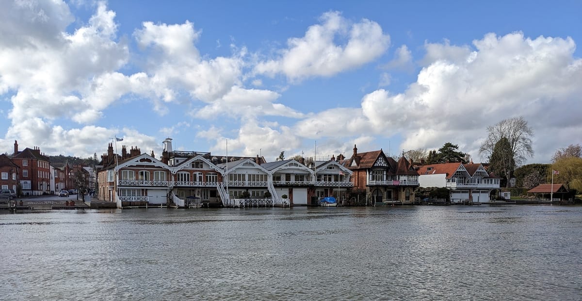 Historic houses at Henley on Thames riverside