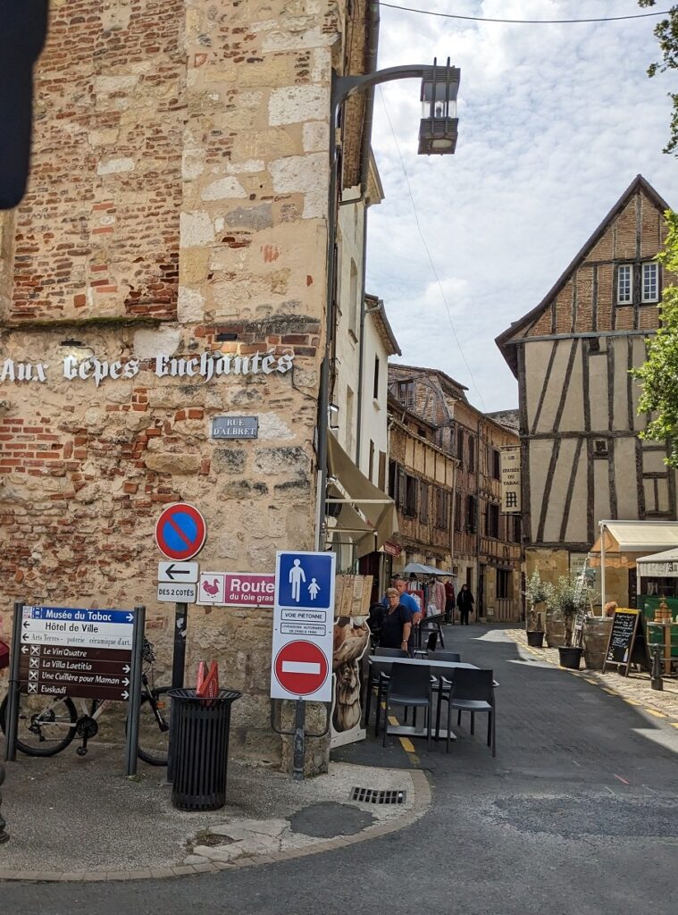 Old town streets of Bergerac