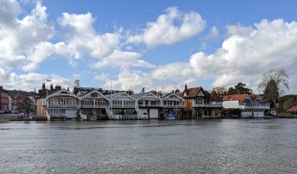 Historic houses at Henley on Thames riverside